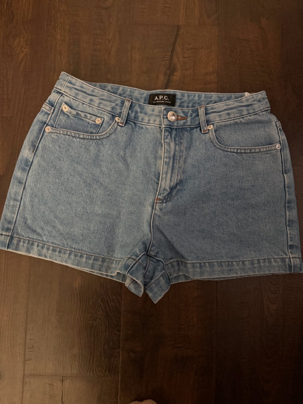 A.P.C. Classic Light Blue Denim Shorts